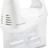 Hamilton Beach 6-Speed Electric Hand Mixer, Beaters and Whisk, with Snap-On Storage Case, White