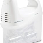 Hamilton Beach 6-Speed Electric Hand Mixer, Beaters and Whisk, with Snap-On Storage Case, White