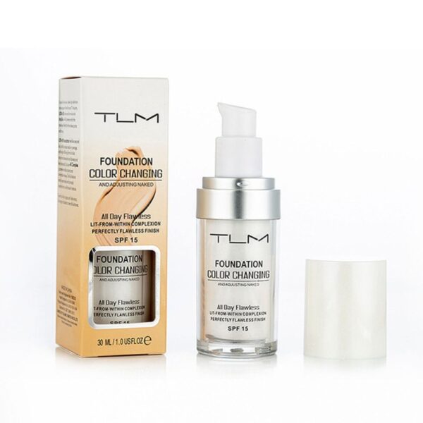 TLM-liquid color-changing foundation, anti-dark circle, long wear, skin friendly, 30ML