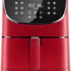COSORI Air Fryer XL(100 Recipes) Digital Hot Oven Cooker, One Touch Screen with 13 Cooking Functions, Preheat and Shake Reminder, 5.8 QT, Burgundy Red