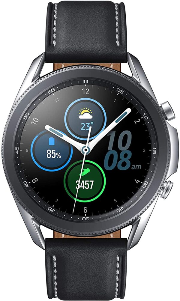 SAMSUNG Galaxy Watch 3 (45mm, GPS, Bluetooth) Smart Watch with Advanced Health Monitoring, Fitness Tracking, and Long lasting Battery - Mystic Silver (US Version)