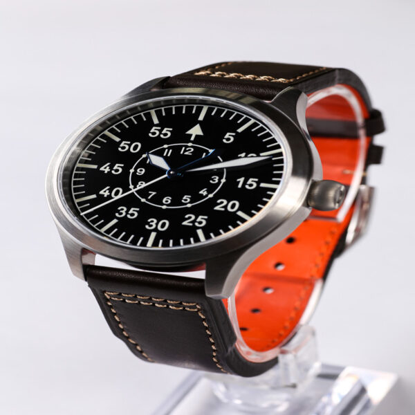 【Escapement Time】Automatic NH35 Movement Pilot Watch with Type-B or Type-A Black Dial and 42mm Case waterproof 300M