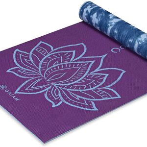 Gaiam Yoga Mat - Premium 6mm Print Reversible Extra Thick Non Slip Exercise & Fitness Mat for All Types of Yoga, Pilates & Floor Workouts (68" x 24" x 6mm Thick)