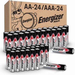 Energizer MAX AA Batteries & AAA Batteries Combo Pack, 24 Double AA Batteries and 24 Triple AAA Batteries (48 Count)
