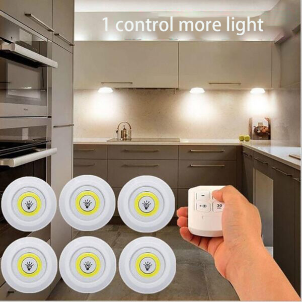Smart Wireless Remote Control Dimmable Night Light Decorative Kitchen Closet Staircase Aisle Bathroom Lighting Mini LED Lights